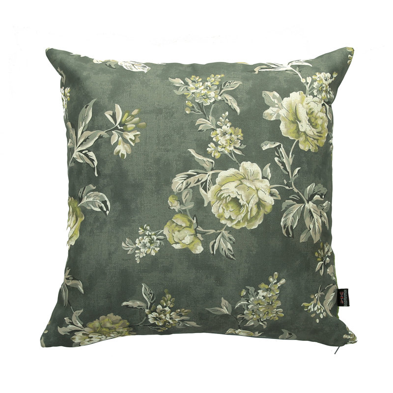Chataignier Floral Square Cushion, 28 x 28cm, Grey