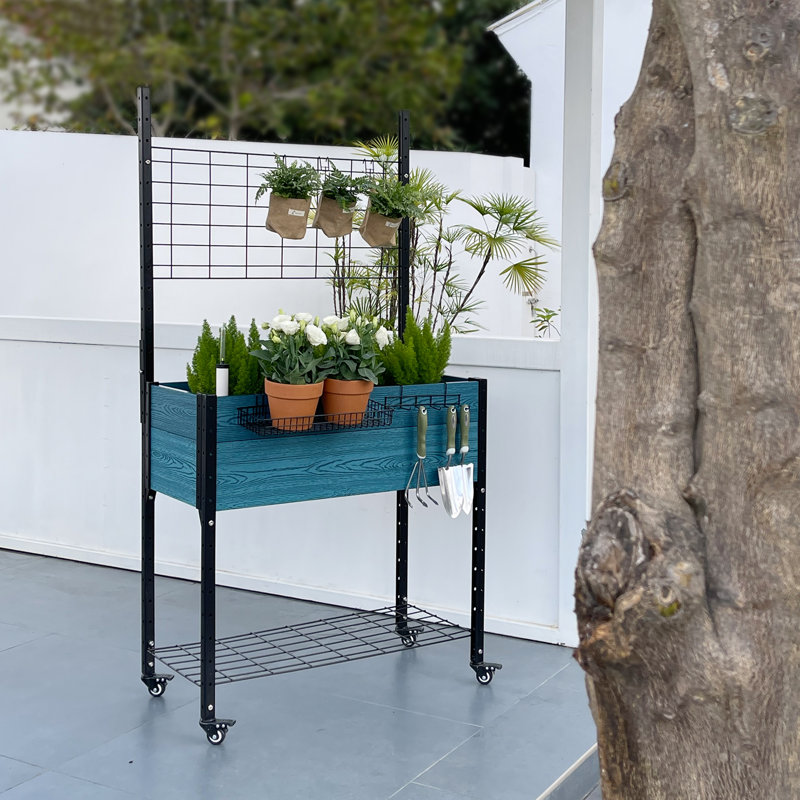 Self-Watering Elevated Planter with Trellis
