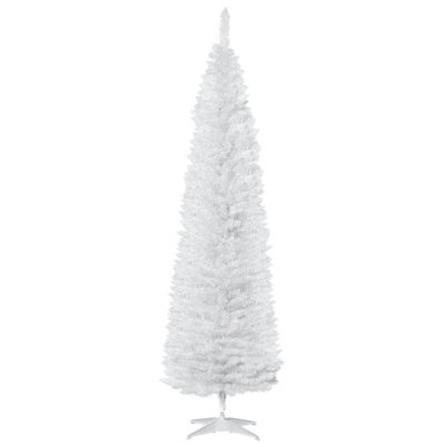 ? Christmas Decoration ? Artificial Pencil Christmas Tree, Slim Xmas Tree With 499 Realistic Branch Tips And Plastic Stand