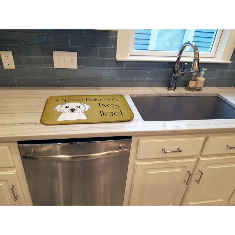 Tapis de séchage au chien en maltais