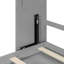 Lit escamotable simple en bois avec meuble télé, 2 tiroirs, tablettes et armoires, gris-525757856