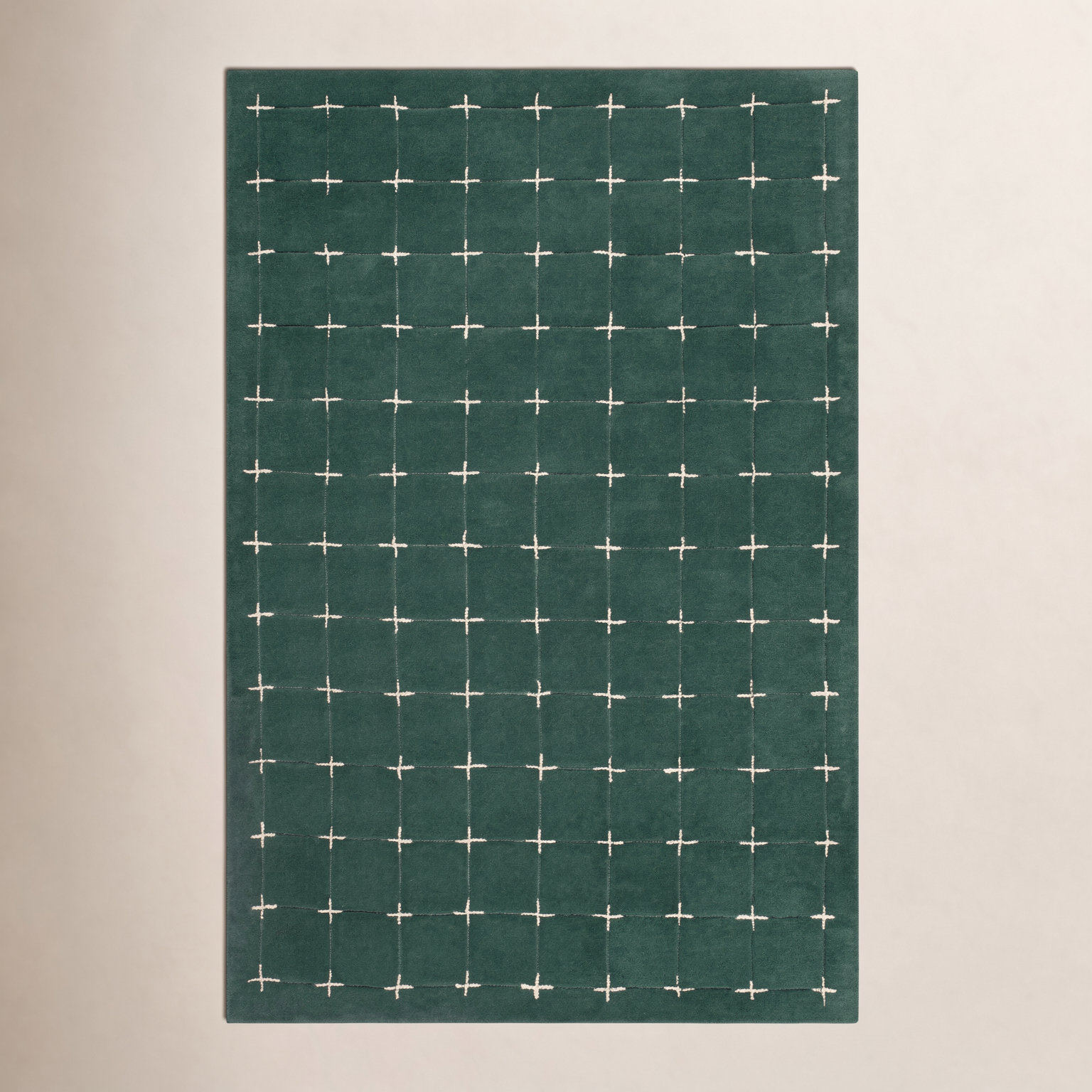 Mallory Hand-Tufted Green Rug, Rectangle 6' x 9'