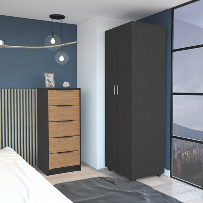 Ensemble de chambre à coucher 2 pièces avec commode Paxon