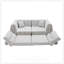 Chenille Stripe Fabric Compressed Sponge Sofa, 3-Seater Modern Upholstered Couch with Throw Pillows for Living Room, Apartment, Small Space