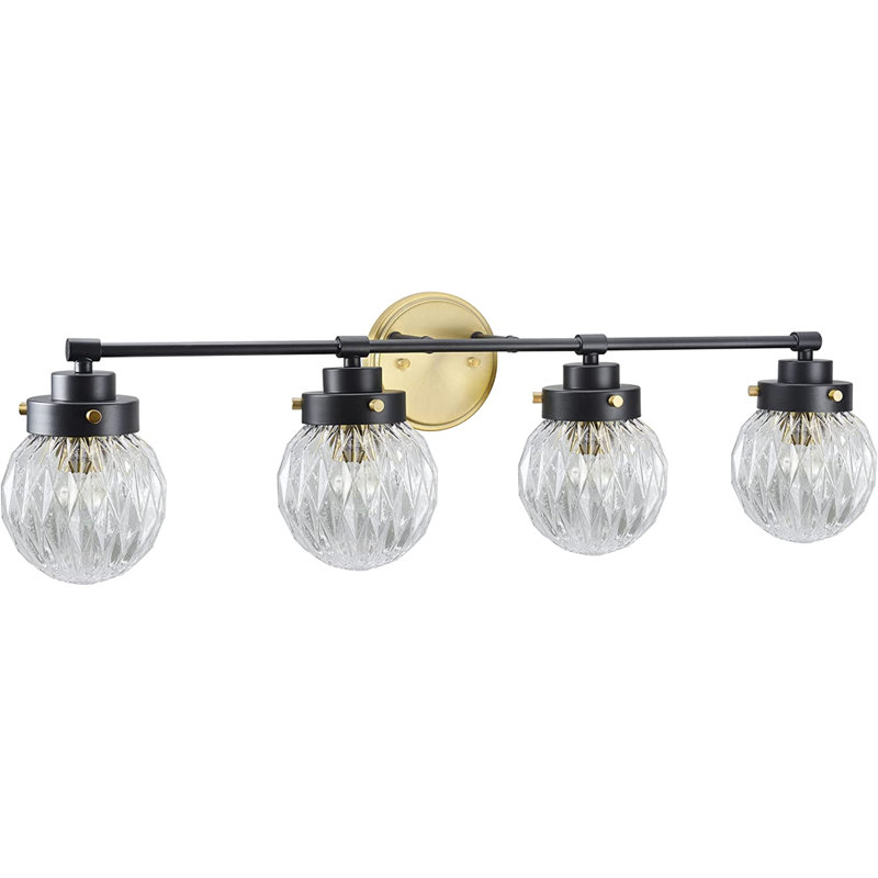 Meuble-lavabo 4 lumières à DEL à intensité variable bronze antique / noir mat, 4