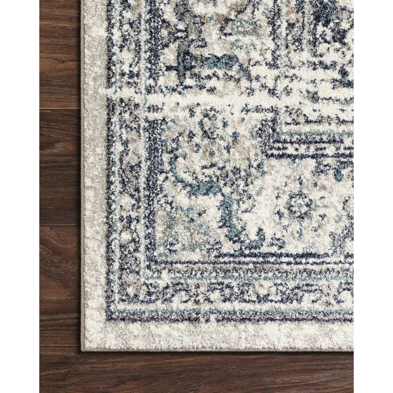 Tapis vert / bleu Robson, Carré 1 pi 6 po x 1 pi 6 po