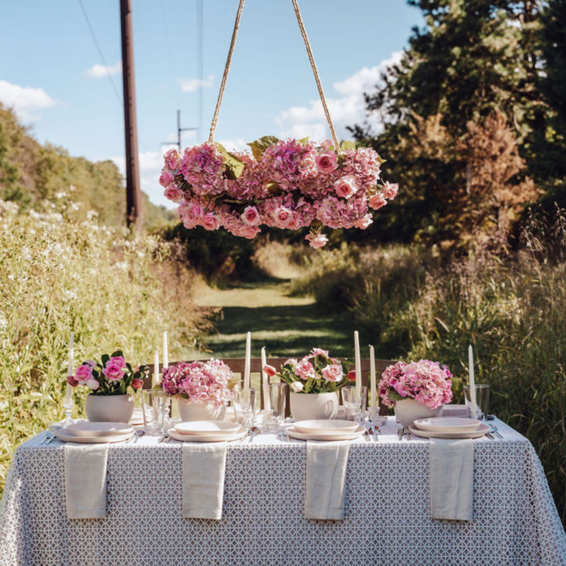 Virelia RealTouch Garden Chandelier, Pink