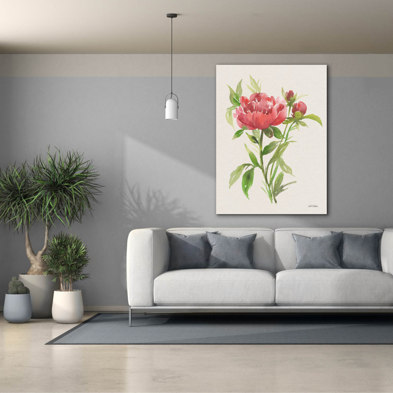 «Epony Graffiti» «Peony 1» par Leslie Trimbach, art mural sur toile, H 54 po x l 40 po x P 1,5 po