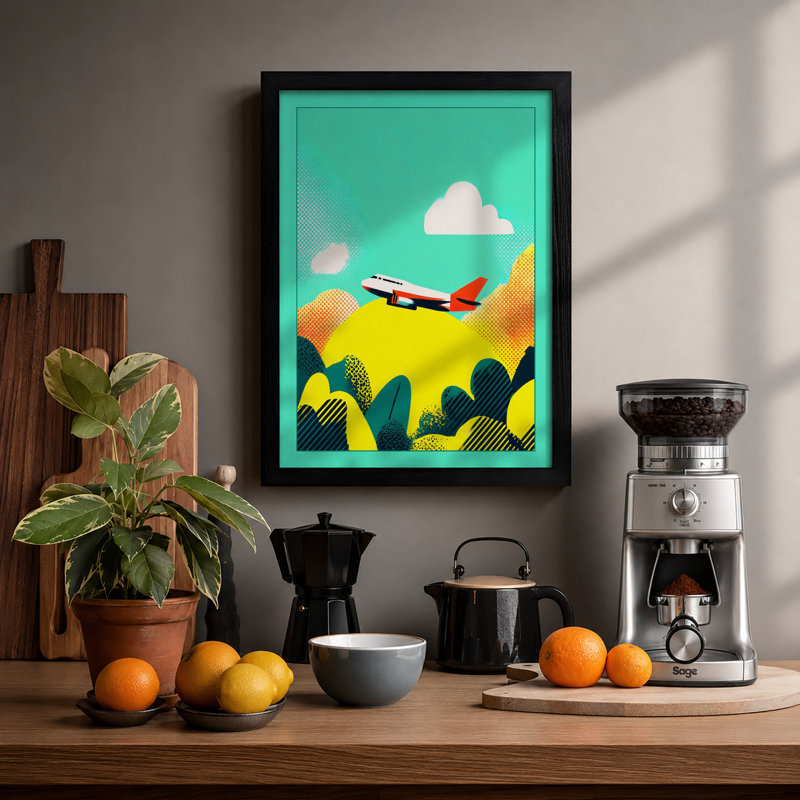 Ascending Adventure Modern 1 Piece Single Picture Frame Wall Art, A3 - 42.0 x 29.7 cm, Black