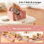 Canapé-lit pliable pour tout-petit, chaise tout-petit confortable 2-en-1 et chaise longue pour la lecture, salle de jeux, canapé pour enfants pour cadeau d'anniversaire, arc-en-ciel rosé