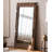 Rustic Wabi-Sabi Reclaimed Pine Full-Length Mirror – Irregular Solid Wood Wall-Leaning Mirror-303772891