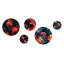 «Creger» - ensemble d'art mural floral rond sur 5