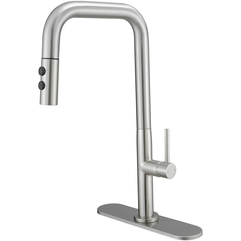 VIBRANTBATH Pull Down Kitchen Faucet, Brushed Nickel