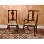 Queen Anne Back Arm Chair in Brown/Beige