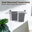 Double barre à serviettes en acier inoxydable SUS 304, porte-serviettes mural pour salle de bain-104901291-104901290