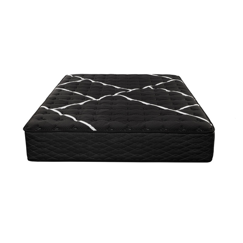 Matelas simple avec système de refroidissement double, gel à changement de phase et support, hauteur de 11,5 pouces, technologie d'apparence noir et blanc, mémoire élevée, -