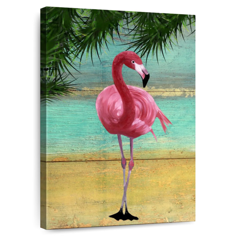 Cadre Brampt flamant rose I, H 39 po x l 26 po