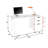 Vespera Arctic White Desk With 3 Drawers Modern, Functional Study Table, Computer Laptop Workspace Solution