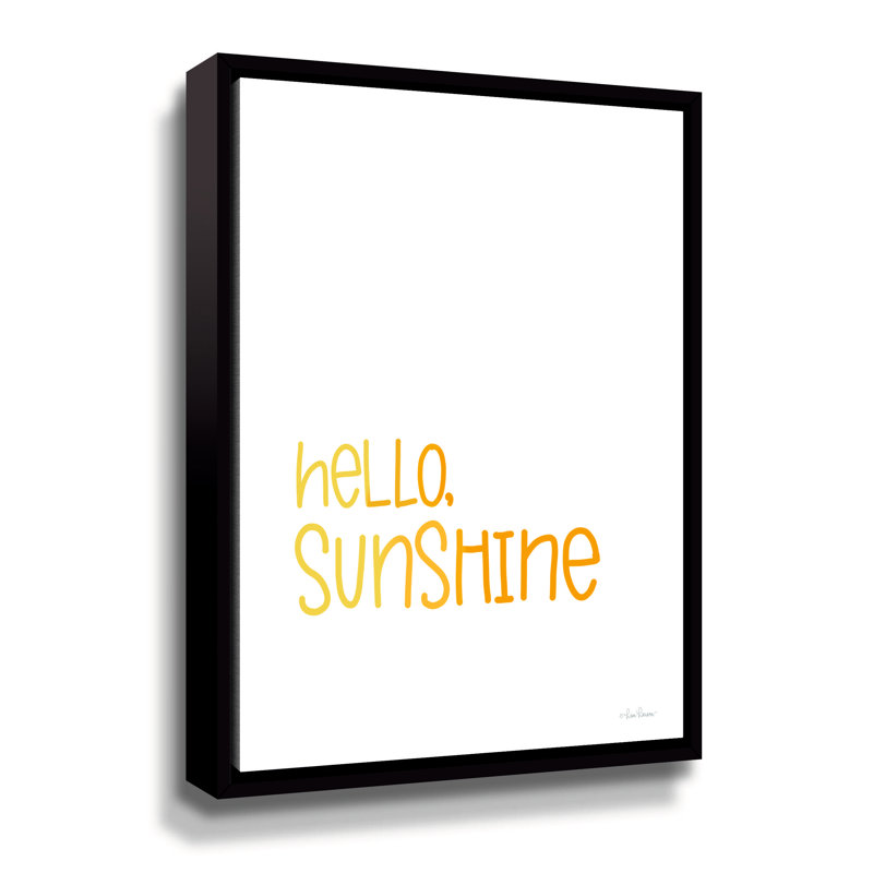 «Hello Sunshine», reproduction sur toile, H 32 po x l 24 po x P 2 po, Cadre flottant noir