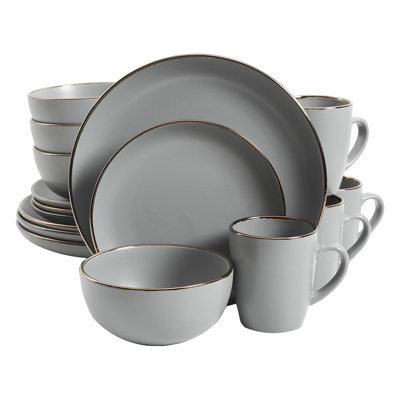 Gibson Home Rockaway Round Stoneware Dinnerware