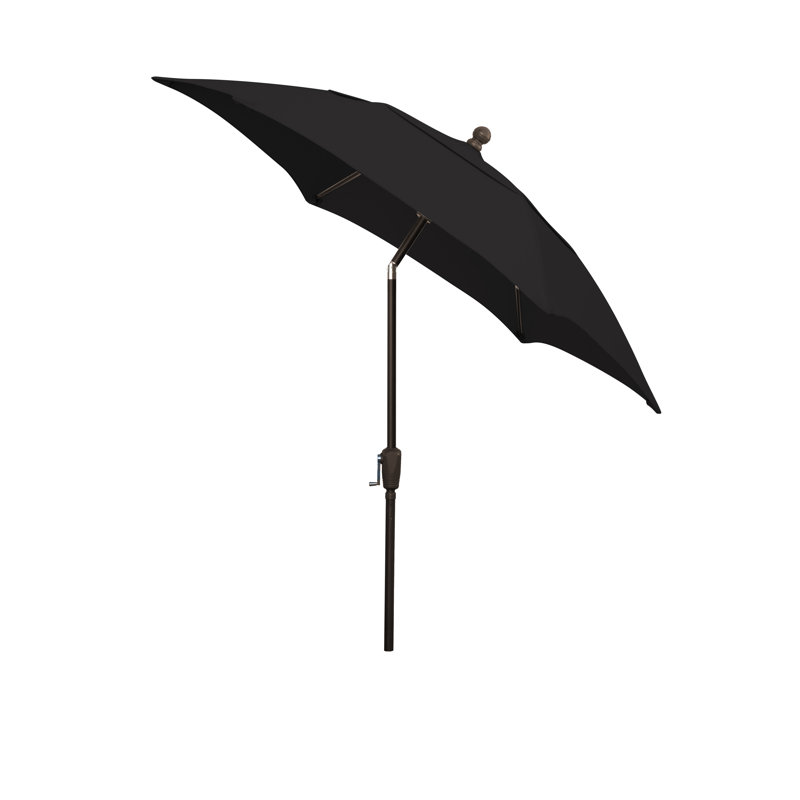 Parasol de marché octogonal 7,5 pi Leonard, Bronze champagne, Sunbrella® - noir