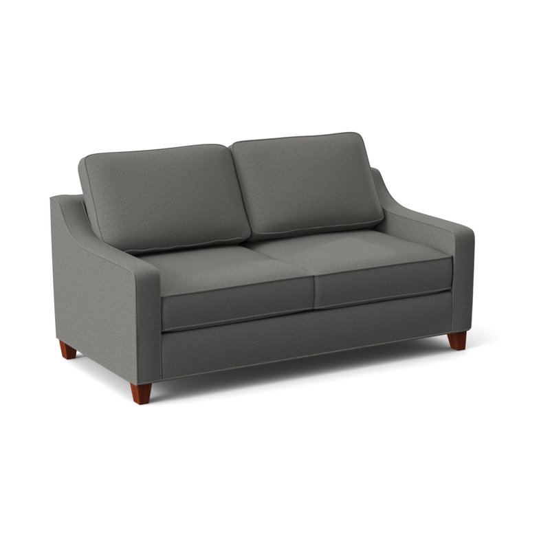 Clark 74" Square Arm Sofa with Reversible Cushions, Connelly Dove, BM Cherry