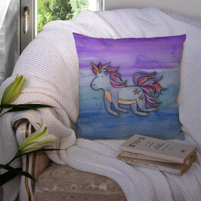 Unicorn Watercolor Indoor/Outdoor Throw Pillow