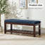 Banc de rangement rembourré pour chaussures de 44 po - parfait pour l'entrée, le vestibule ou le siège de bout-1563553593
