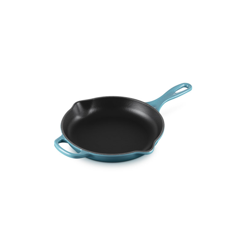 Le Creuset Enameled Cast Iron Skillet, Sea Salt
