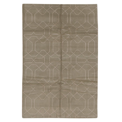 High-Quality Hand-Knotted Green Area Rug