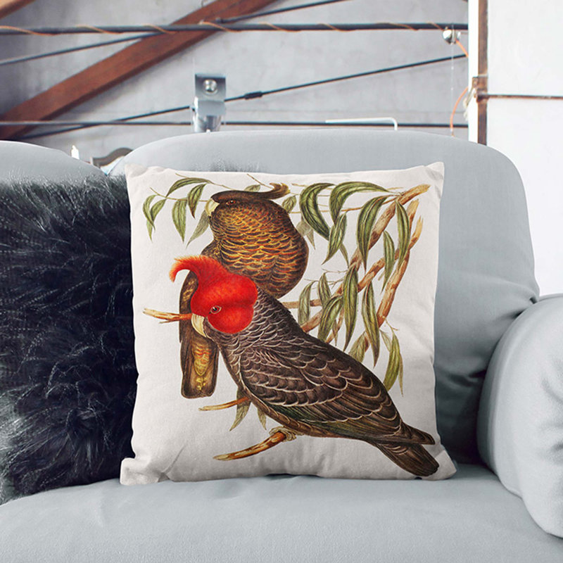 Square Throw Cushion, Black, 40cm H x 40cm W x 15cm D