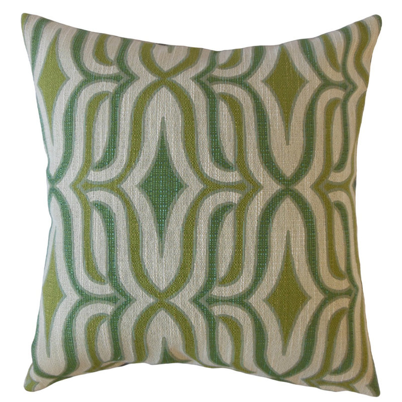 Coussin Camara, 18 po x 18 po, Vert, Coussin décoratif