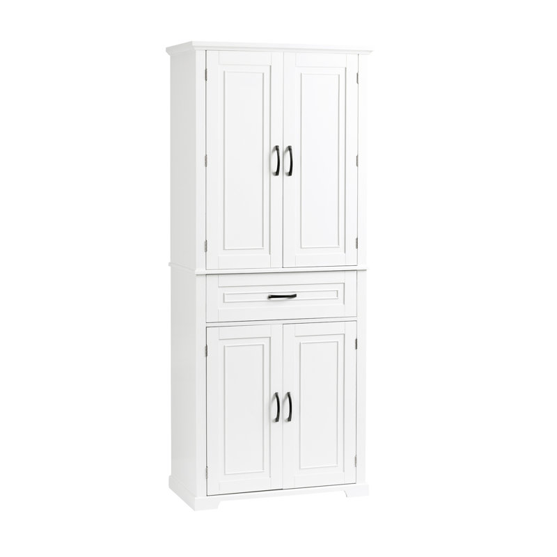 Armoire de rangement blanche avec tiroir - Tablette ajustable, pour différents espaces, Blanc