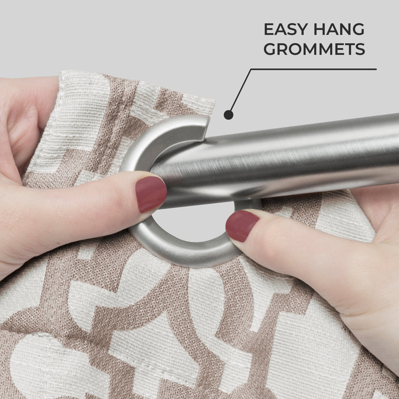 Pete Room Darkening Curtain Single Panel, Taupe, 40"x84"