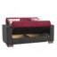 Causeuse convertible avec rangement en microfibre de polyuréthane bourgogne / noir Primenest Collection Zenaero-1541910800