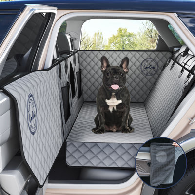 Housse de siège de voiture pour chien avec protecteurs de porte, housse de siège robuste pour voiture / VUS / petit camion 