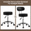 Backed Adjustable Height Ergonomic Industrial Stool-1857030192