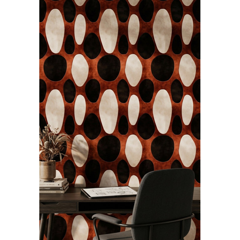 Papier peint moderne Mid Century, Peler et coller
