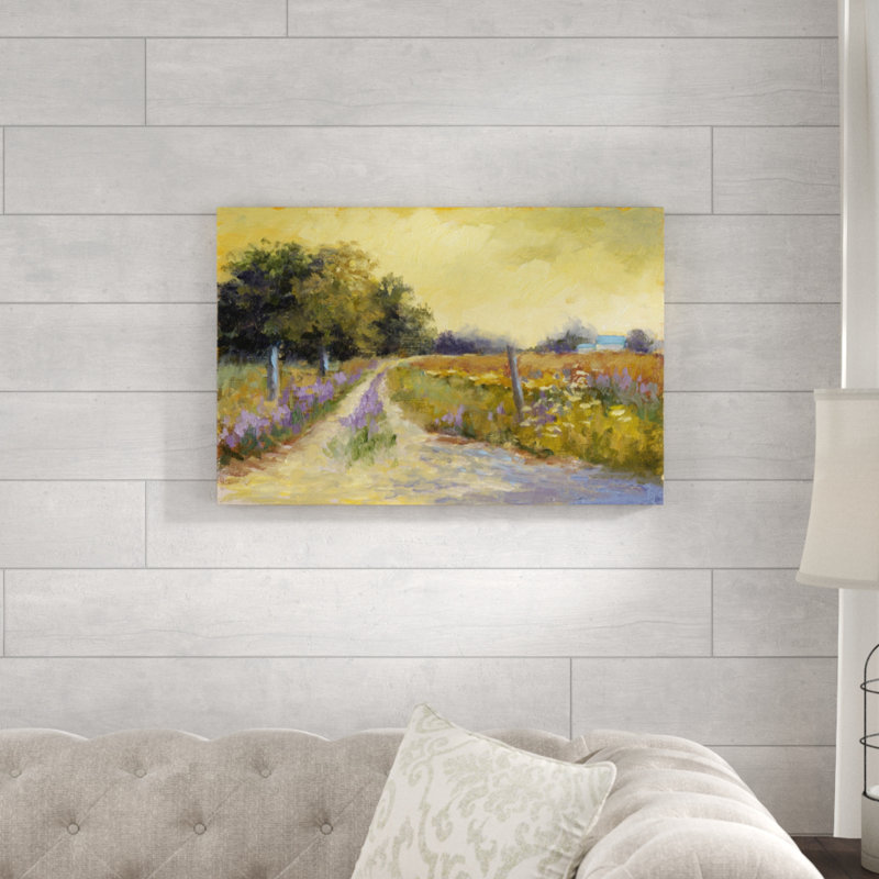 «FaIIs Golden Fields», peinture sur toile, H 24 po x l 36 po