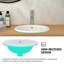 Lavabo de salle de bain semi-encastré en céramique blanc 17 po x 15,5 po - vasque de comptoir