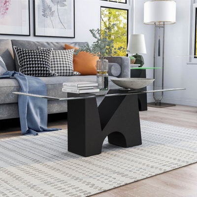 Glass Top Single Coffee Table