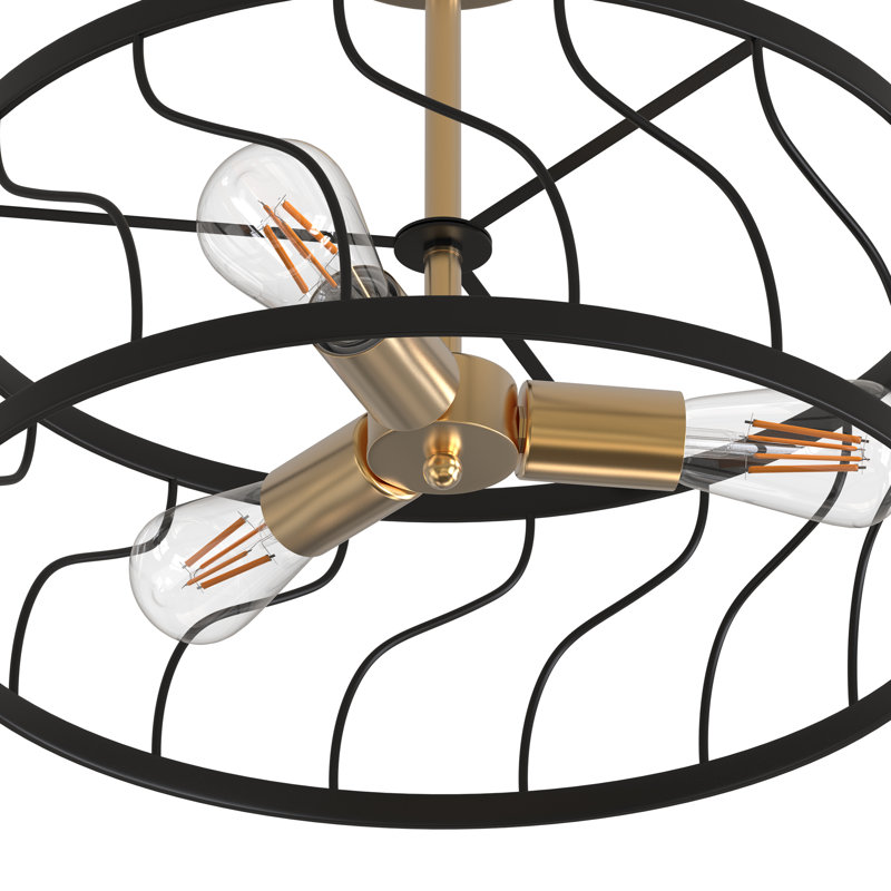 Plafonnier encastré 3 lumières 6,7 po