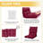2 Piece 4" Thick High Back Chair Cushion Indoor and Outdoor Seat / Back Cushions with Straps-1280417354