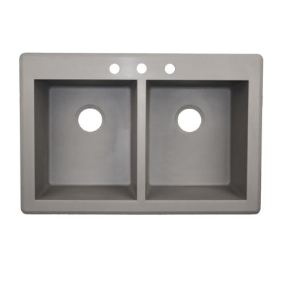 33'' L Double Bowl Quartz Kitchen Sink