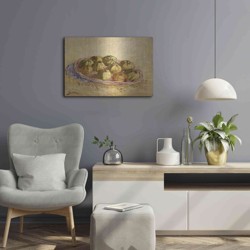 «Still Life, Basket Of Apples» par MASTERS, H 16 po x l 24 po