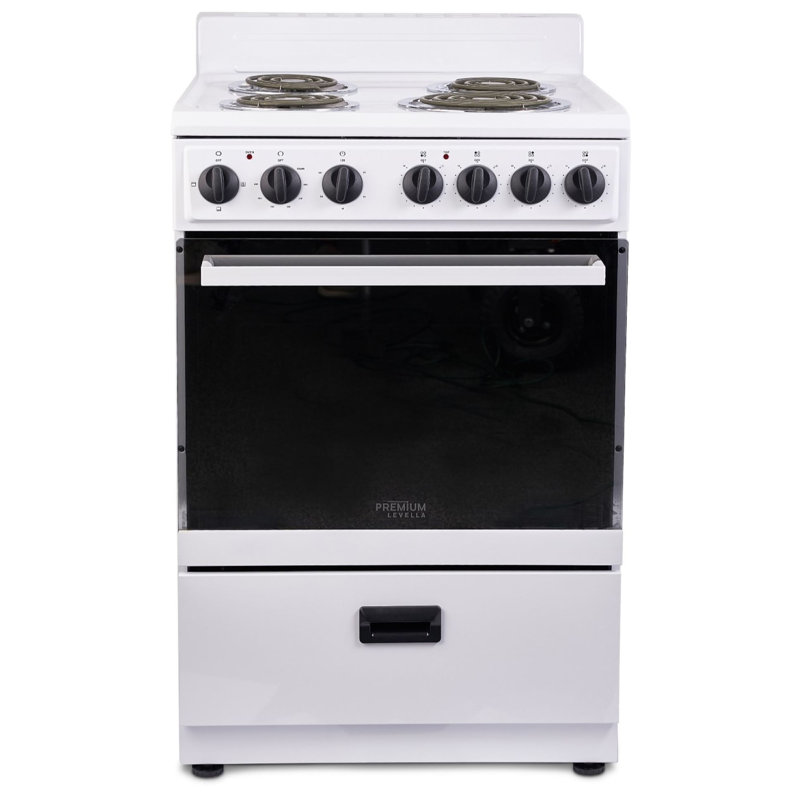 Premium Levella 24" 2.7 Cubic Feet Electric Free Standing Range with Radiant Cooktop