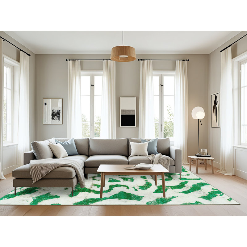 Abstract Indoor Rug, Rectangle 8' x 10'