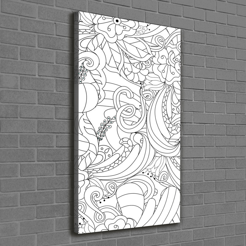 Zentangle Background - Wrapped Canvas Print
