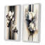 «Orchidée blanche sur fond beige doré», 2 pièces sur toile-2136543224-2136543174