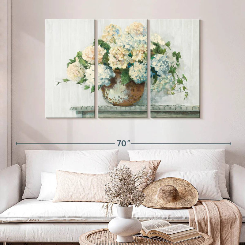 Harnek blanc hortensia blanc, H 32 po x l 50 po